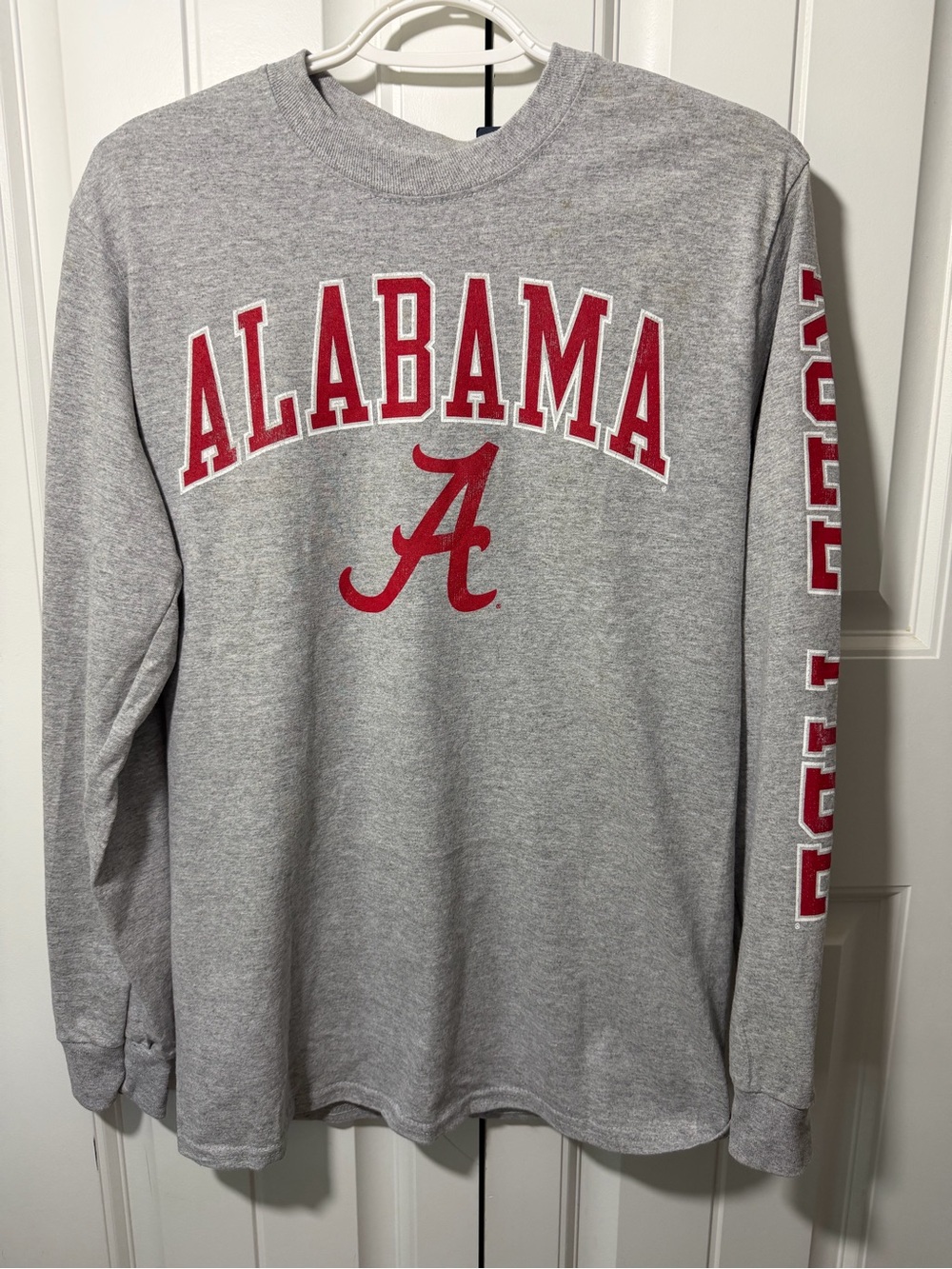 Fanatics Alabama Crimson Tide Long Sleeve Shirt Men’s Small Gray NWT Defect